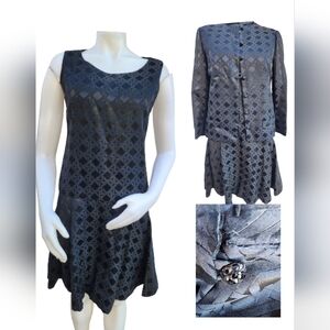 Vintage Trellis‎ brocade suit 10/S